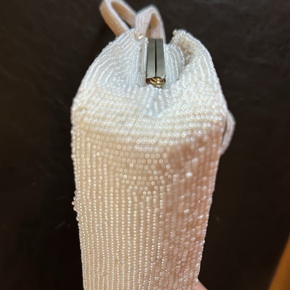 Vintage Beaded Hand Bag-White-7x5 - Picture 13 of 17